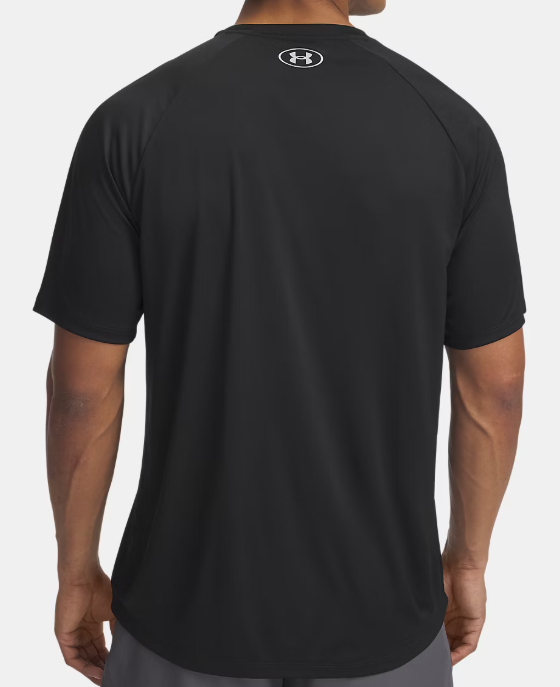 Under Armour UA Logo Hombre Negro Talla L | Camiseta Deportiva de Manga Corta para Running y Entrenamiento