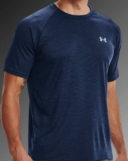 Under Armour Velocity Short Sleeve Hombre Azul Marino Talla L | Camiseta Técnica Running y Entrenamiento