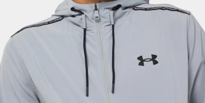 Under Armour Lock Up Woven Jacket Hombre Gris Talla S | Chaqueta Deportiva con Capucha Cortavientos