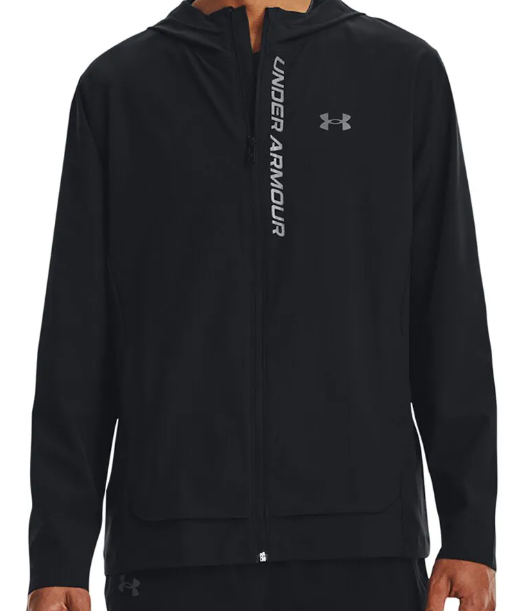 Under Armour OutRun Storm Jacket Hombre Negra Talla M | Cortavientos Running con Capucha
